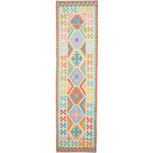 Load image into Gallery viewer, Hand-Woven Reversible Momana Kilim Handmade Wool Rug (Size 2.9 X 9.10) Cwral-10689