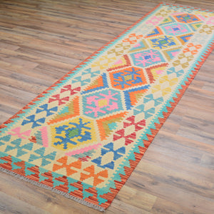 Hand-Woven Reversible Momana Kilim Handmade Wool Rug (Size 2.9 X 9.10) Cwral-10689