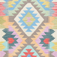 Load image into Gallery viewer, Hand-Woven Reversible Momana Kilim Handmade Wool Rug (Size 2.7 X 7.11) Cwral-10695
