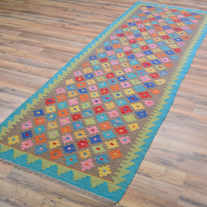 Hand-Woven Reversible Momana Kilim Handmade Wool Rug (Size 2.8 X 8.0) Cwral-10698