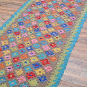 Hand-Woven Reversible Momana Kilim Handmade Wool Rug (Size 2.8 X 8.0) Cwral-10698