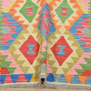 Hand-Woven Reversible Momana Kilim Handmade Wool Rug (Size 2.9 X 8.2) Cwral-10701