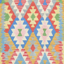 Load image into Gallery viewer, Hand-Woven Reversible Momana Kilim Handmade Wool Rug (Size 2.9 X 8.2) Cwral-10701