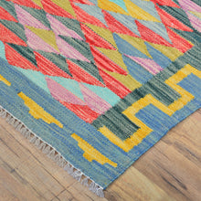 Load image into Gallery viewer, Hand-Woven Reversible Momana Kilim Handmade Wool Rug (Size 2.7 X 8.3) Cwral-10704