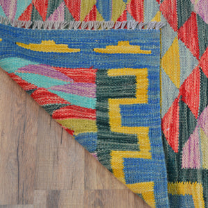 Hand-Woven Reversible Momana Kilim Handmade Wool Rug (Size 2.7 X 8.3) Cwral-10704