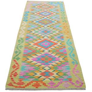 Hand-Woven Reversible Momana Kilim Handmade Wool Rug (Size 2.6 X 8.0) Cwral-10710