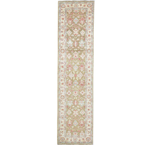 Hand-Knotted Afghan Tribal Chobi Oushak Design Rug 100% Wool (Size 2.7 X 9.10) Cwral-1494