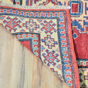 Hand-Knotted Kazak Tribal Design 100% Wool Handmade Rug (Size 3.3 X 10.8) Brral-1530