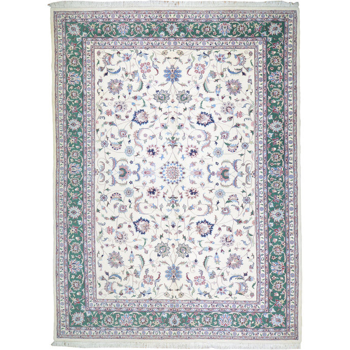 Hand-Knotted Handmade Traditional Floral Design Wool Rug (Size 8.11 X 11.9) Brral-2682