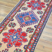 Load image into Gallery viewer, Hand-Knotted Tribal Kazak Geometric Design Handmade 100% Wool Rug (Size 1.10 X 6.3) Brral-4836