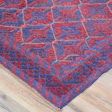 Load image into Gallery viewer, Hand-Knotted And Soumak Afghani Kilim Handmade Wool Rug (Size 4.1 X 4.4) Brrsf-945