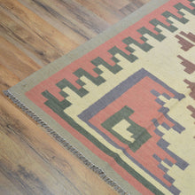 Load image into Gallery viewer, Hand-Woven Afghan Momana Reversible Kilim Wool Oriental Rug (Size 6.4 X 10.1) Cwral-10158