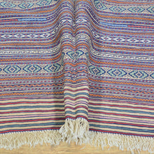 Load image into Gallery viewer, Hand-Woven Tribal Larghairi Sumak Striped Design Wool Rug (Size 6.1 X 9.3) Cwrsf-10161