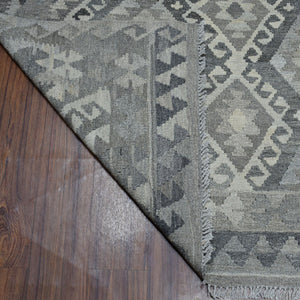 Hand-Woven Afghan Momana Reversible Kilim Wool Oriental Rug (Size 6.8 X 9.5) Cwral-10164