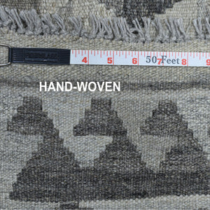 Hand-Woven Afghan Momana Reversible Kilim Wool Oriental Rug (Size 6.8 X 9.5) Cwral-10164