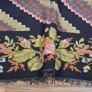Hand-Woven Reversible Bessarabian Maldivian Kilim Handmade Rug (Size 6.7 X 11.6) Cwral-10170