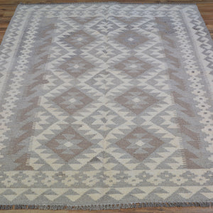 Hand-Woven Afghan Momana Reversible Kilim Wool Oriental Rug (Size 4.3 X 6.0) Cwral-10206