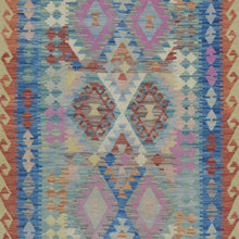 Load image into Gallery viewer, Hand-Woven Afghan Momana Reversible Kilim Wool Oriental Rug (Size 3.6 X 5.2) Cwral-10221