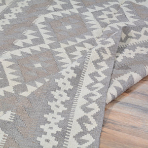 Hand-Woven Afghan Momana Reversible Kilim Wool Oriental Rug (Size 4.4 X 6.1) Cwral-10224