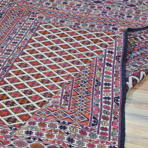 Hand-Woven Fine Afghan Tribal Sumak 100% Wool Oriental Rug (Size 4.1 X 6.6) Cwral-10230
