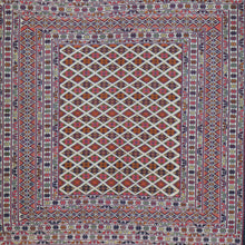 Load image into Gallery viewer, Hand-Woven Fine Afghan Tribal Sumak 100% Wool Oriental Rug (Size 4.1 X 6.6) Cwral-10230