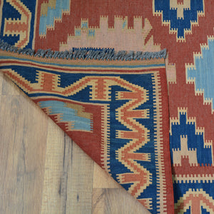 Hand-Woven Fine Afghan Tribal Reversible Wool Oriental Kilim Rug (Size 2.5 X 11.4) Cwral-10236