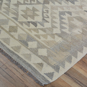 Hand-Woven Tribal Reversible Wool Oriental Momana Kilim Rug (Size 2.9 X 9.9) Cwral-10239