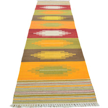 Load image into Gallery viewer, Hand-Woven Modern Sunset Design Reversible Oriental Kilim Rug (Size 2.7 X 10.4) Cwral-10242