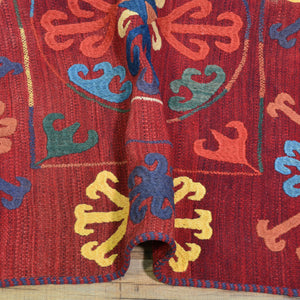 Hand-Woven Tribal Afghan Suzani Traditional Oriental Kilim Rug (Size 3.1 X 9.0) Cwral-10248