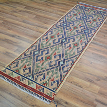 Load image into Gallery viewer, Hand-Woven Tribal Olami Sumak Wool Oriental Kilim Handmade Rug (Size 2.0 X 6.8) Cwral-10269