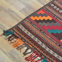 Load image into Gallery viewer, Hand-Woven Old Tribal Turkish 100% Wool Oriental Kilim Rug (Size 1.10 X 10.0) Cwral-10272