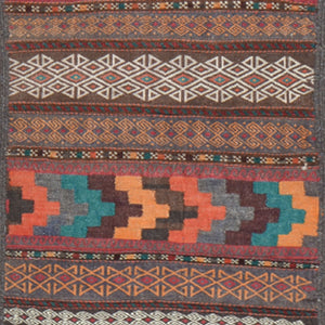 Hand-Woven Old Tribal Turkish 100% Wool Oriental Kilim Rug (Size 1.10 X 10.0) Cwral-10272
