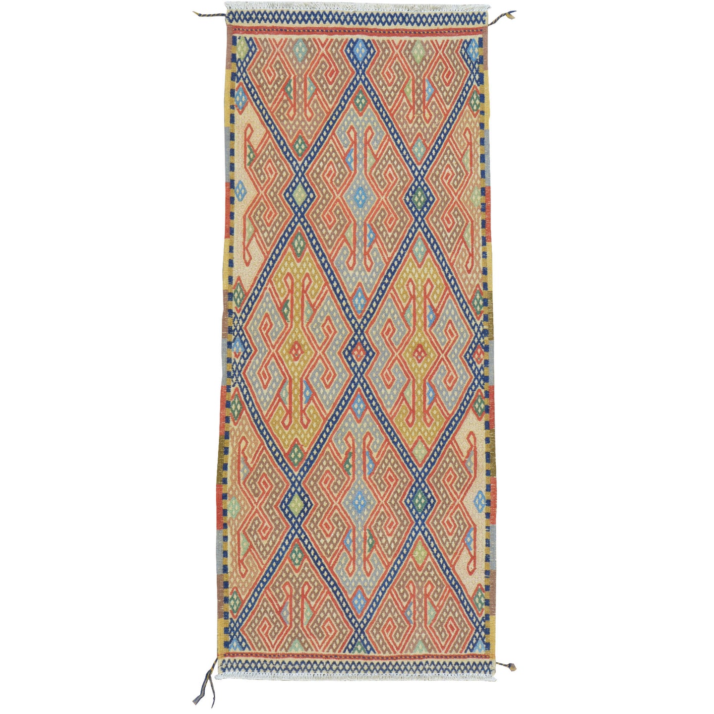 Hand-Woven Tribal Olami Sumak Wool Oriental Kilim Handmade Rug (Size 2.2 X 4.11) Cwral-10281