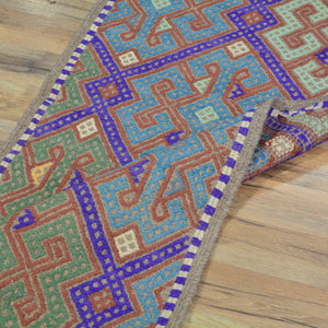 Hand-Woven Tribal Olami Sumak Wool Oriental Kilim Handmade Rug (Size 2.0 X 6.6) Cwral-10284