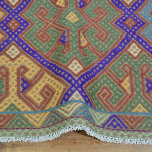 Hand-Woven Tribal Olami Sumak Wool Oriental Kilim Handmade Rug (Size 2.0 X 6.6) Cwral-10284