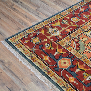 Hand-Knotted Heriz Design Traditional Handmade Wool Rug (Size 9.0 X 12.2) Brrsf-1200