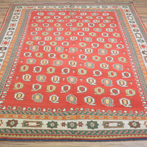 Hand-Woven Afghan Sumak Berjista Handmade Wool Oriental Rug (Size 5.0 X 6.10) Cwrsf-1338