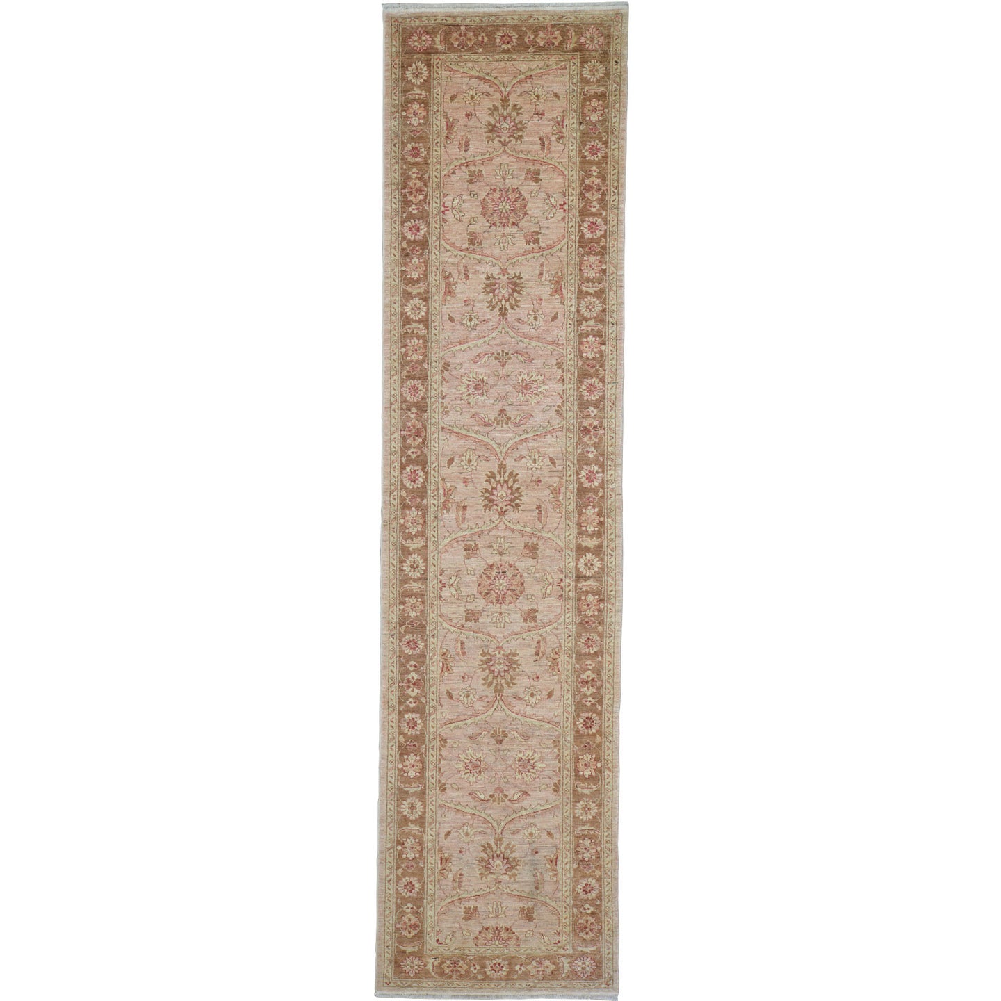 Hand-Knotted Fine Afghan Chobi Traditional Tribal 100% Wool Rug (Size 2.7 X 10.2) Brral-1533