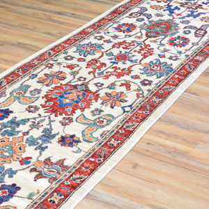 Hand-Knotted Fine Peshawar Chobi Design 100% Wool Rug (Size 2.5 X 11.8) Brrsf-1824