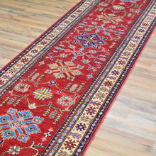 Load image into Gallery viewer, Hand-Knotted Fine Caucasian Design Super Kazak 100% Wool Rug (Size 2.7 X 10.10) Brrsf-1893