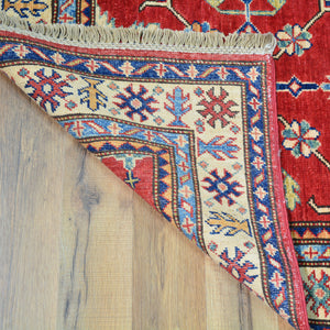 Hand-Knotted Fine Caucasian Design Super Kazak 100% Wool Rug (Size 2.7 X 10.10) Brrsf-1893