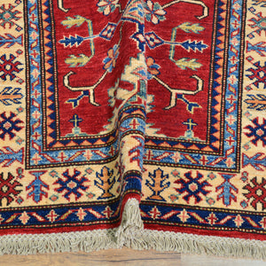 Hand-Knotted Fine Caucasian Design Super Kazak 100% Wool Rug (Size 2.7 X 10.10) Brrsf-1893