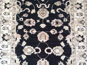 Afghan Oriental Chobi Ziegler Design Hand-Knotted 100-Percent Wool Runner-Rug 