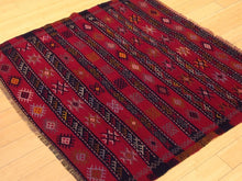 Load image into Gallery viewer, Beautiful Interior-Decorator Square Tribal Turkish Lovely Handwoven Kilim Handmade Real Wool Rug