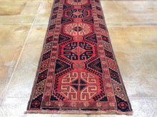 Load image into Gallery viewer, Fine Vintage Hand-Knotted Afghan Handmade 100-Percent Wool Runner-Rug 