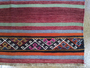 Stunning Handmade Turkish Kilim Artisan Flatweave Real Wool Classy Amazing Handwoven Rug
