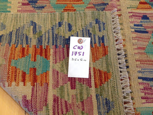 Beautiful Interior-Decorator Reversible Gorgeous Handwoven Momana Kilim Handmade Classy Real Wool Rug