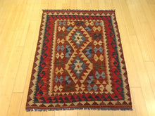 Load image into Gallery viewer, Beautiful Interior-Decorator Reversible Gorgeous Handwoven Momana Kilim Handmade Classy Real Wool Rug