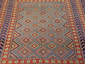 Fine Oriental Afghan Tribal Soumak Real Wool Handmade Classy Amazing Kilim Rug