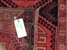 Load image into Gallery viewer, Fine Vintage Hand-Knotted Afghan Handmade 100-Percent Wool Runner-Rug 